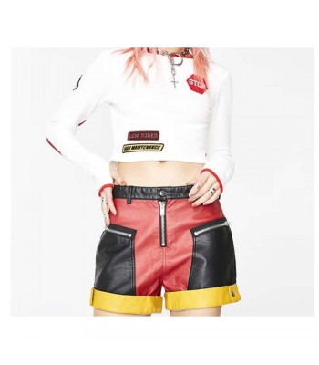 Women Biker Tailgate Moto Short Women Gothic Skirt Current Mood EMO Short